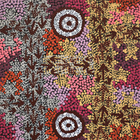 Aboriginal Artwork by Yvonne Nangala Gallagher, Yankirri Jukurrpa (Emu Dreaming), 30x30cm