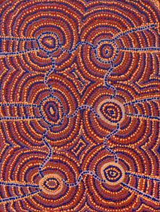 Aboriginal Artwork by Yvonne Lewis, Minyma Tjukurpa, 61x45cm - ART ARK®