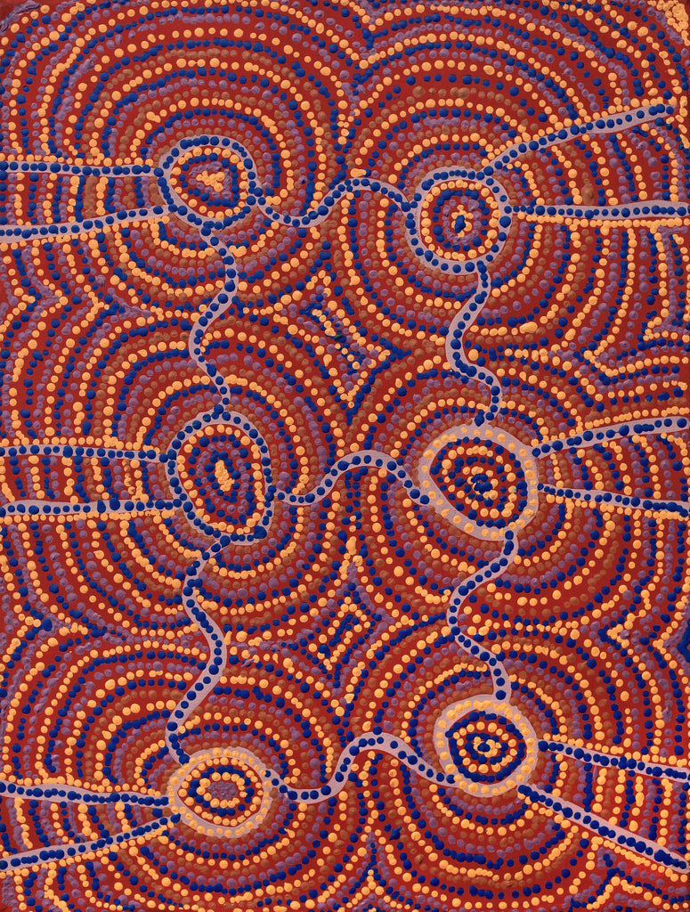 Aboriginal Artwork by Yvonne Lewis, Minyma Tjukurpa, 61x45cm