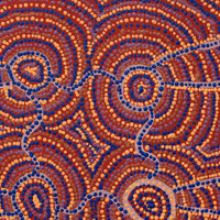 Aboriginal Artwork by Yvonne Lewis, Minyma Tjukurpa, 61x45cm