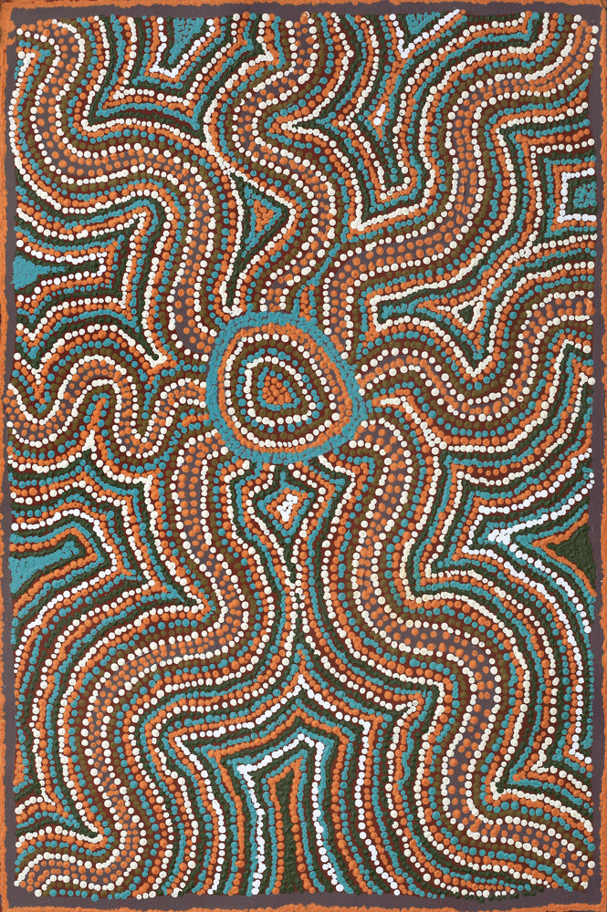 Aboriginal Artwork by Yvonne Lewis, Irrunytju minyma, 91x61cm