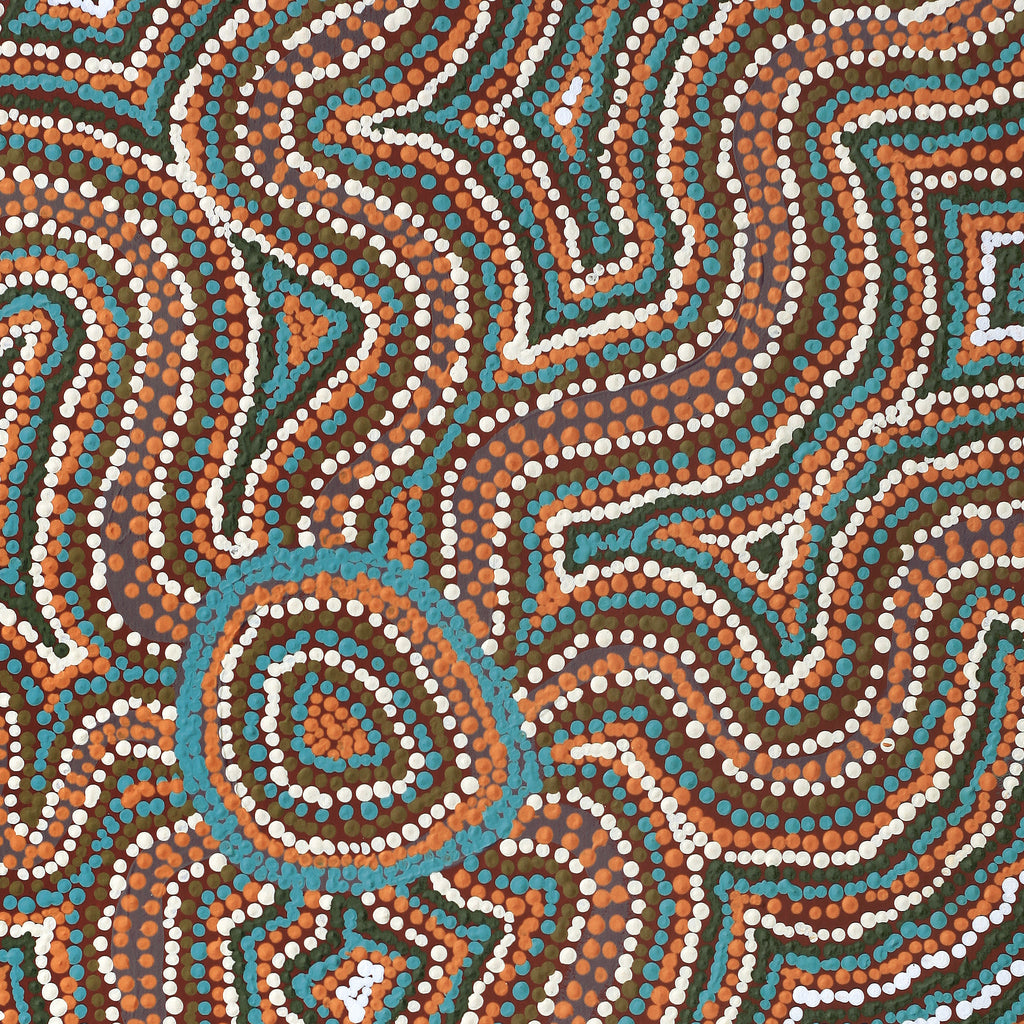 Aboriginal Artwork by Yvonne Lewis, Irrunytju minyma, 91x61cm