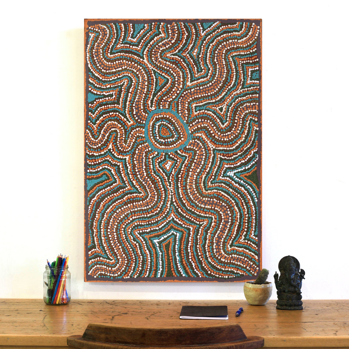 Aboriginal Artwork by Yvonne Lewis, Irrunytju minyma, 91x61cm
