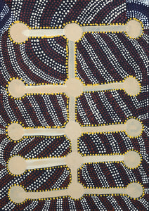 Aboriginal Artwork by Zakius Jack, Wilkinkaarra - Lake Mackay, 70x50cm - ART ARK®