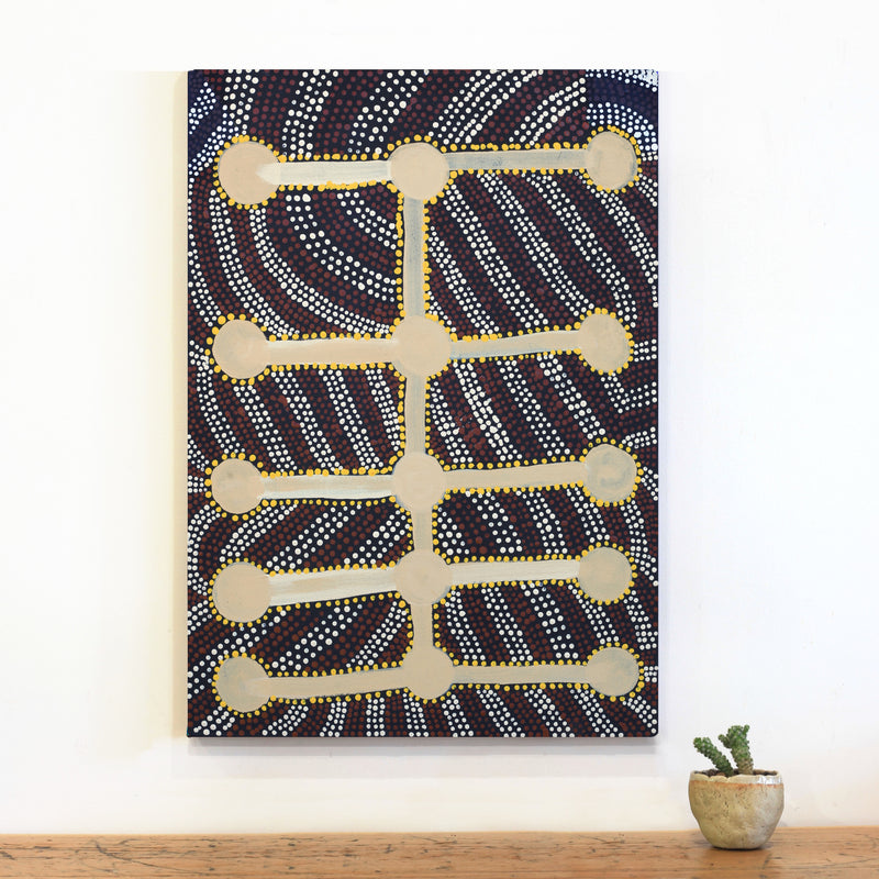 Aboriginal Artwork by Zakius Jack, Wilkinkaarra - Lake Mackay, 70x50cm