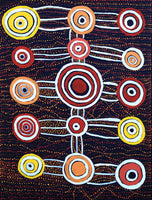 Aboriginal Art by Zakius Jack, Wilkinkaarra - Lake Mackay, 102x77cm - ART ARK®