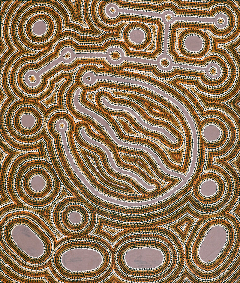 Aboriginal Artwork by Zarissa Napangardi Michaels, Lappi Lappi Jukurrpa, 107x91cm