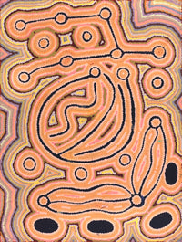 Aboriginal Artwork by Zarissa Napangardi Michaels, Lappi Lappi Jukurrpa, 61x46cm