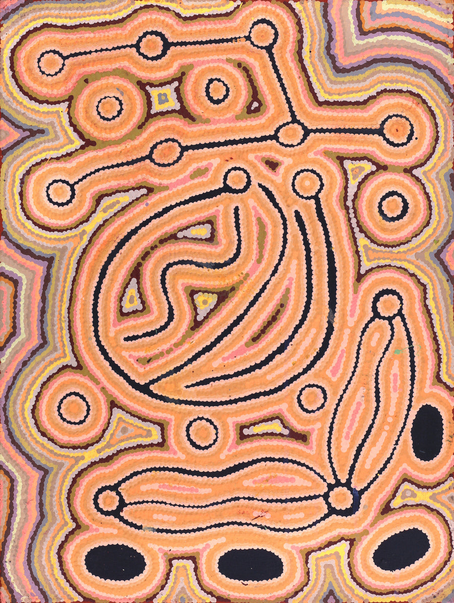 Aboriginal Artwork by Zarissa Napangardi Michaels, Lappi Lappi Jukurrpa, 61x46cm