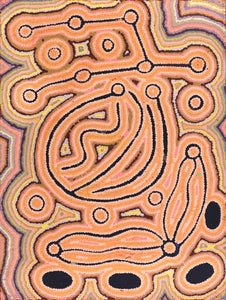 Aboriginal Artwork by Zarissa  Napangardi Michaels, Lappi Lappi Jukurrpa, 61x46cm - ART ARK®