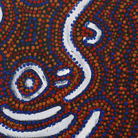 Aboriginal Artwork by Austin Jangala Rice, Ngapa Jukurrpa (Water Dreaming) - Puyurru, 30x30cm