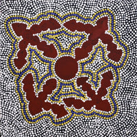 Aboriginal Artwork by Azaria Nampijinpa Robertson, Mina Mina Dreaming, 30x30cm