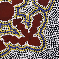 Aboriginal Artwork by Azaria Nampijinpa Robertson, Mina Mina Dreaming, 30x30cm