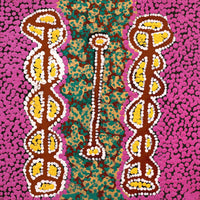 Aboriginal Artwork by Bernard Japanangka Watson, Pamapardu Jukurrpa (Flying Ant Dreaming) - Warntungurru, 30x30cm