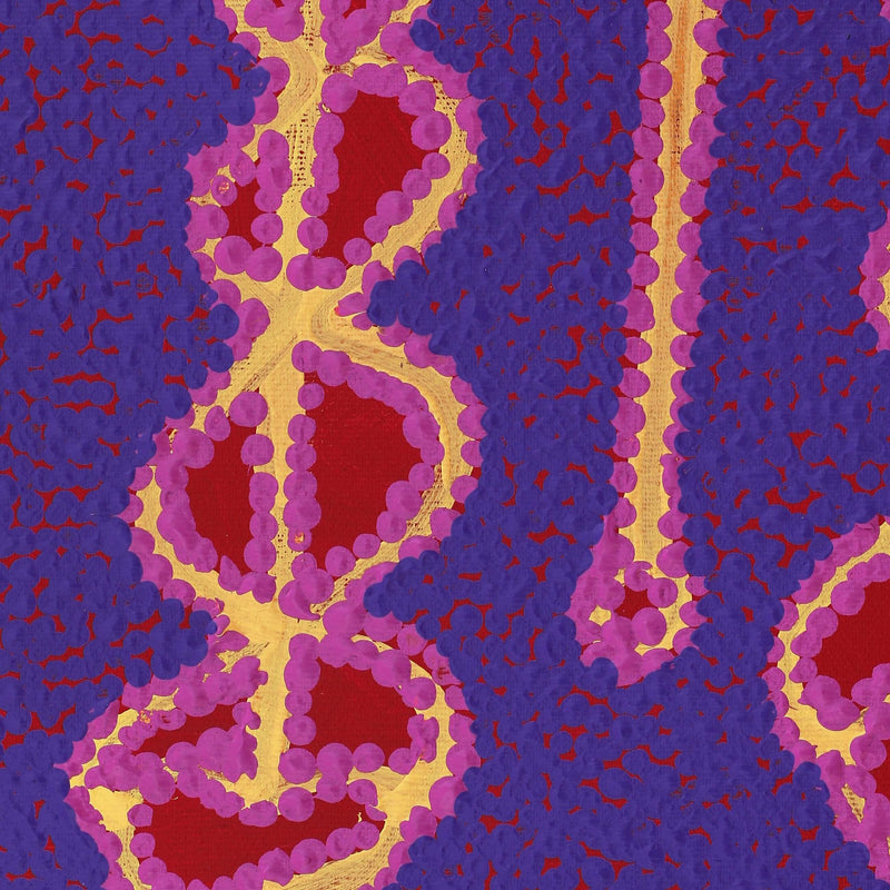 Aboriginal Artwork by Bernard Japanangka Watson, Pamapardu Jukurrpa (Flying Ant Dreaming) - Warntungurru, 30x30cm