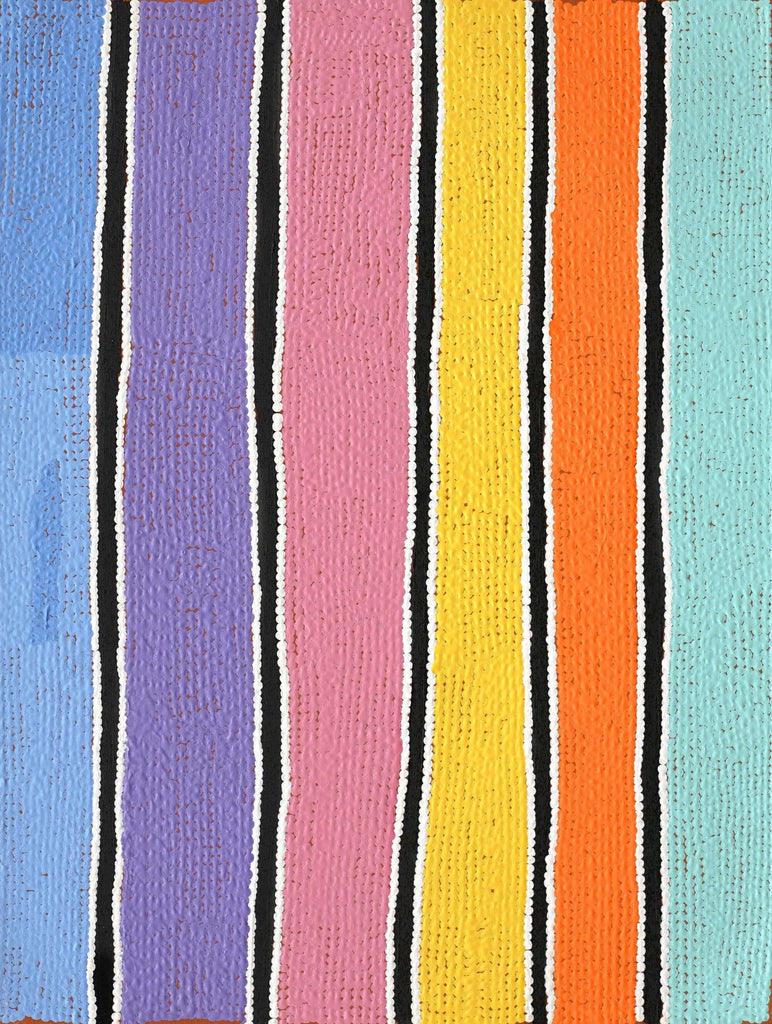 Aboriginal Artwork by Biddy Napaljarri White, Ngatijirri Jukurrpa (Budgerigar Dreaming), 61x46cm