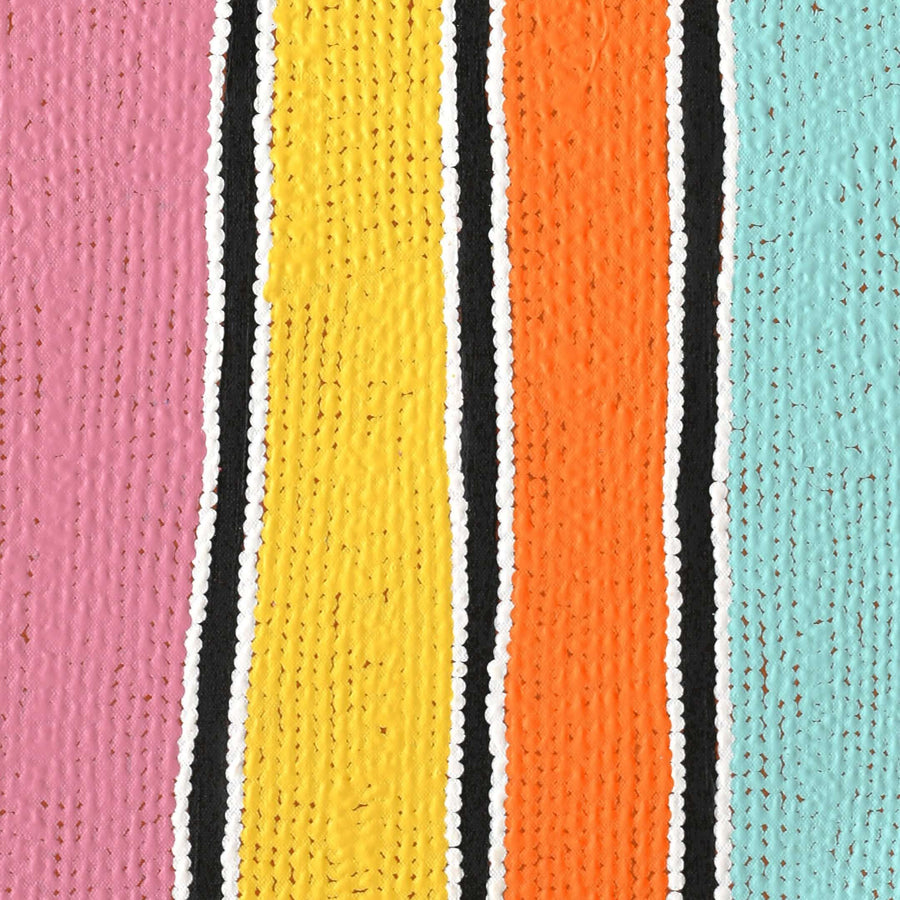 Aboriginal Artwork by Biddy Napaljarri White, Ngatijirri Jukurrpa (Budgerigar Dreaming), 61x46cm