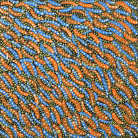 Aboriginal Art by Cecilia Napurrurla Wilson, Nguru Yurntumu-wana (Country around Yuendumu), 30x30cm - ART ARK®