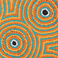 Aboriginal Artwork by Cecilia Napurrurla Wilson, Nguru Yurntumu-wana (Country around Yuendumu), 30x30cm