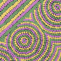 Aboriginal Artwork by Cecilia Napurrurla Wilson, Nguru Yurntumu-wana (Country around Yuendumu), 30x30cm