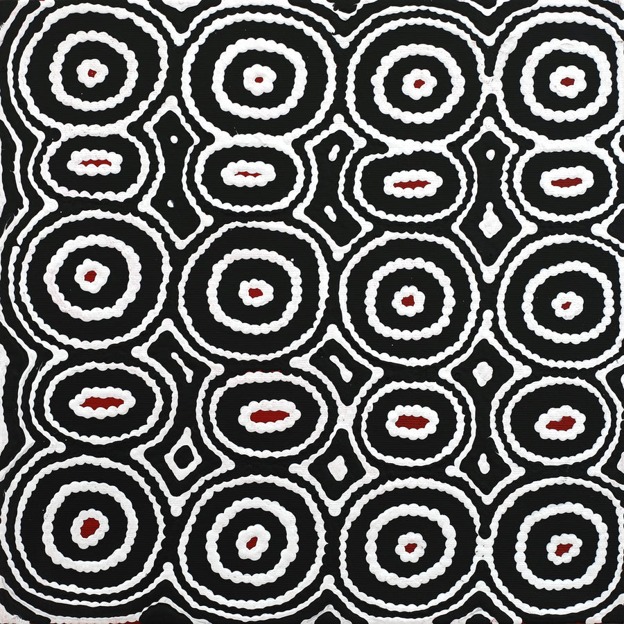 Aboriginal Artwork by Cecily Napanangka Marshall, Pikilyi Jukurrpa (Vaughan Springs Dreaming), 30x30cm