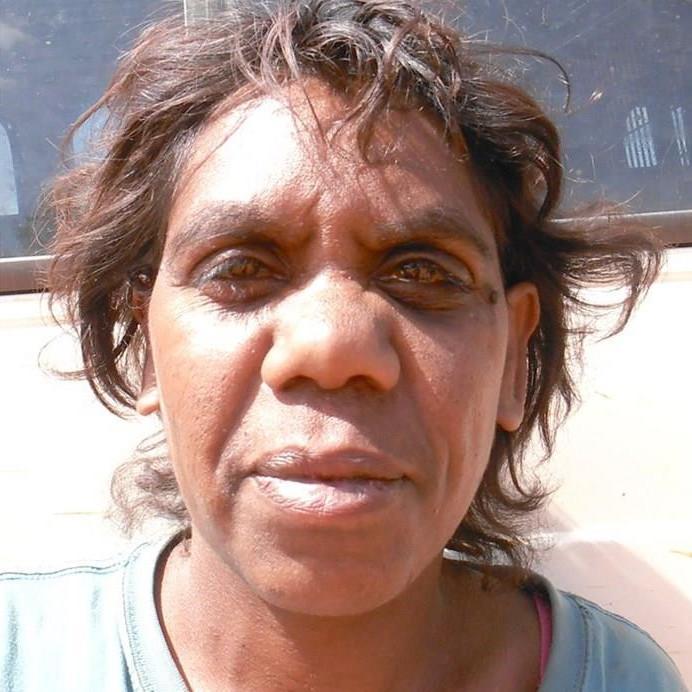 Aboriginal Artwork by Cecily Napanangka Marshall, Pikilyi Jukurrpa (Vaughan Springs Dreaming), 30x30cm