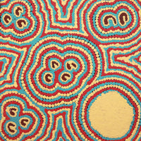 Aboriginal Artwork by Celestine Nungarrayi Tex, Lappi Lappi Jukurrpa, 30x30cm