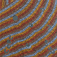 Aboriginal Artwork by Celestine Nungarrayi Tex, Lappi Lappi Jukurrpa, 30x30cm