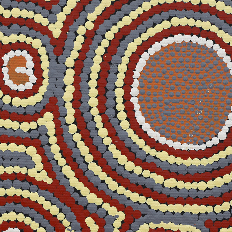 Aboriginal Artwork by Celestine Nungarrayi Tex, Lappi Lappi Jukurrpa, 30x30cm