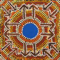 Aboriginal Art by Cherina Nampijinpa Singleton, Yankirri Jukurrpa (Emu Dreaming) - Ngarlikurlangu, 30x30cm - ART ARK®