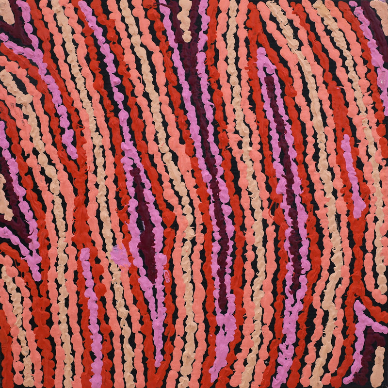 Aboriginal Artwork by Christine Napanangka Michaels, Lappi Lappi Jukurrpa, 30x30cm