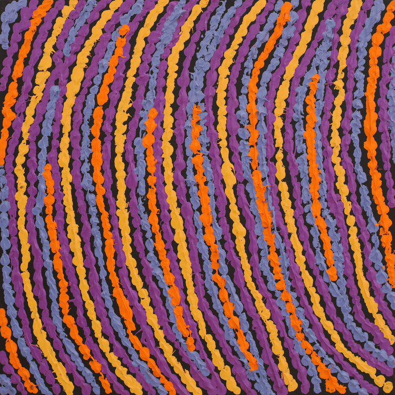 Aboriginal Artwork by Christine Napanangka Michaels, Lappi Lappi Jukurrpa, 30x30cm