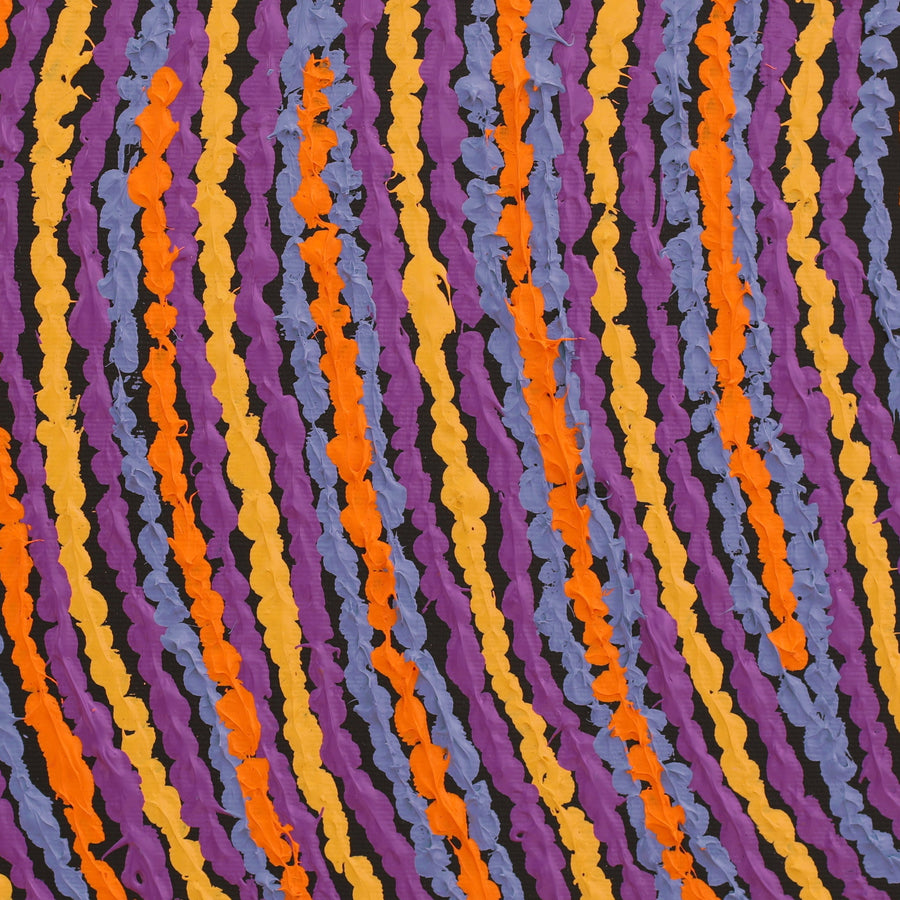 Aboriginal Artwork by Christine Napanangka Michaels, Lappi Lappi Jukurrpa, 30x30cm