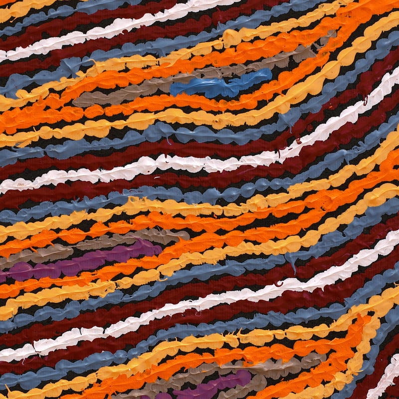 Aboriginal Artwork by Christine Napanangka Michaels, Lappi Lappi Jukurrpa, 30x30cm