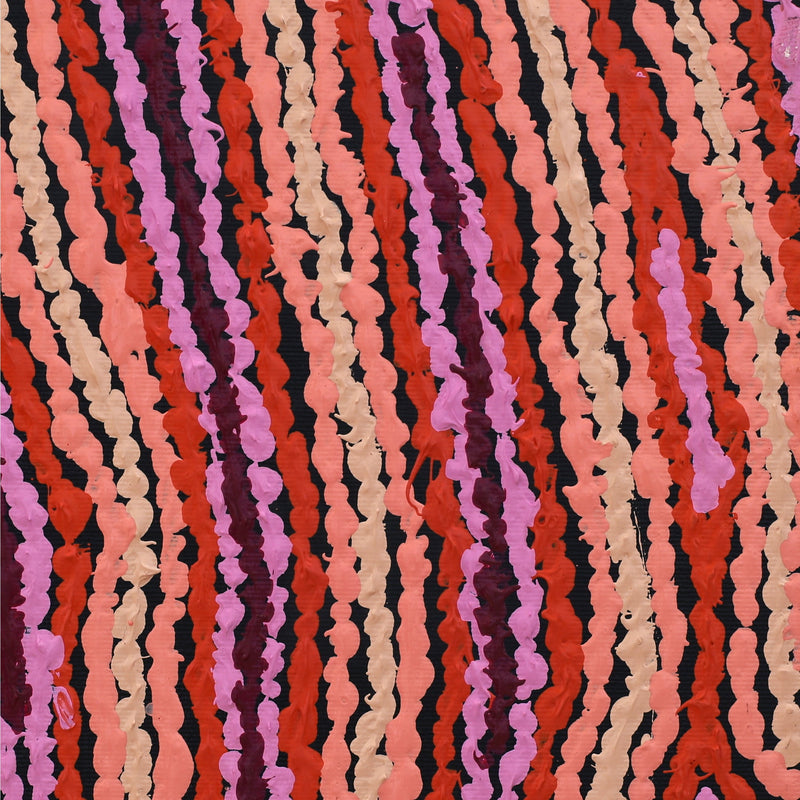 Aboriginal Artwork by Christine Napanangka Michaels, Lappi Lappi Jukurrpa, 30x30cm