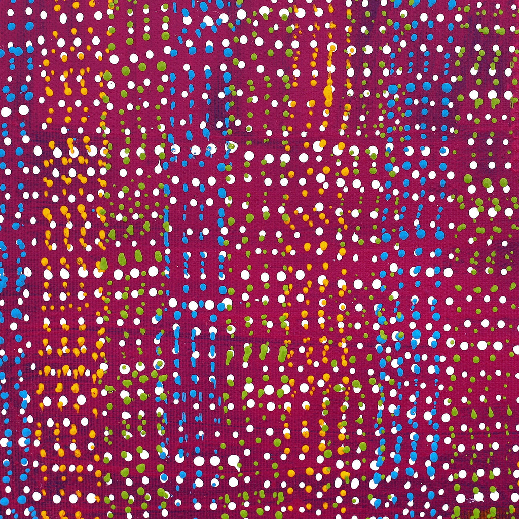Aboriginal Artwork by Deborah Napaljarri Wayne, Yarungkanyi Jukurrpa (Mt Doreen Dreaming), 30x30cm