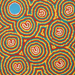 Aboriginal Artwork by Florence Nungarrayi Tex, Lappi Lappi Jukurrpa, 30x30cm - ART ARK®