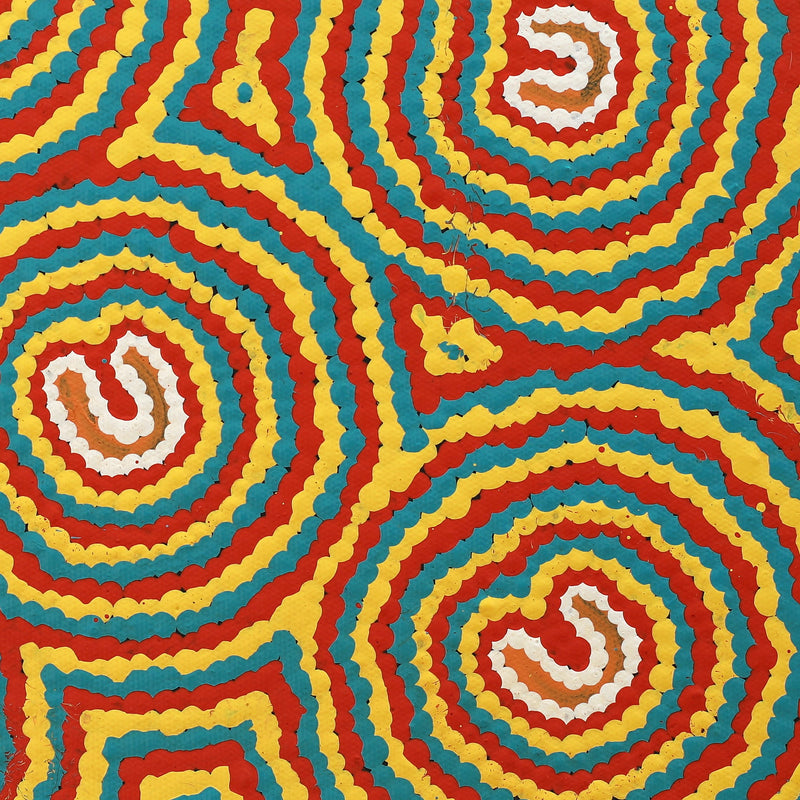 Aboriginal Artwork by Florence Nungarrayi Tex, Lappi Lappi Jukurrpa, 30x30cm