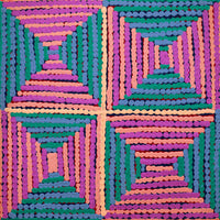 Aboriginal Artwork by Gloria Napangardi Gill, Lukarrara Jukurrpa, 30x30cm