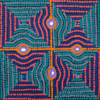 Aboriginal Artwork by Gloria Napangardi Gill, Lukarrara Jukurrpa, 30x30cm