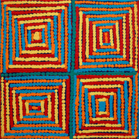 Aboriginal Artwork by Gloria Napangardi Gill, Lukarrara Jukurrpa, 30x30cm