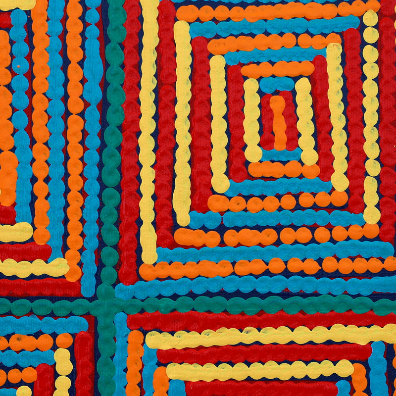 Aboriginal Artwork by Gloria Napangardi Gill, Lukarrara Jukurrpa, 30x30cm