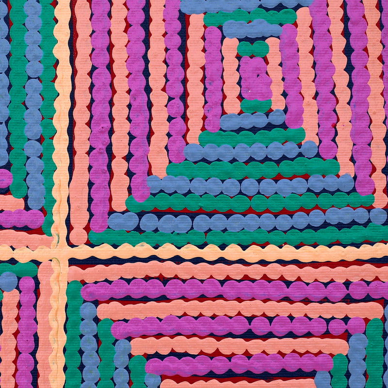 Aboriginal Artwork by Gloria Napangardi Gill, Lukarrara Jukurrpa, 30x30cm