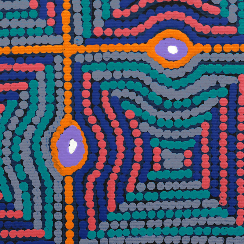 Aboriginal Artwork by Gloria Napangardi Gill, Lukarrara Jukurrpa, 30x30cm