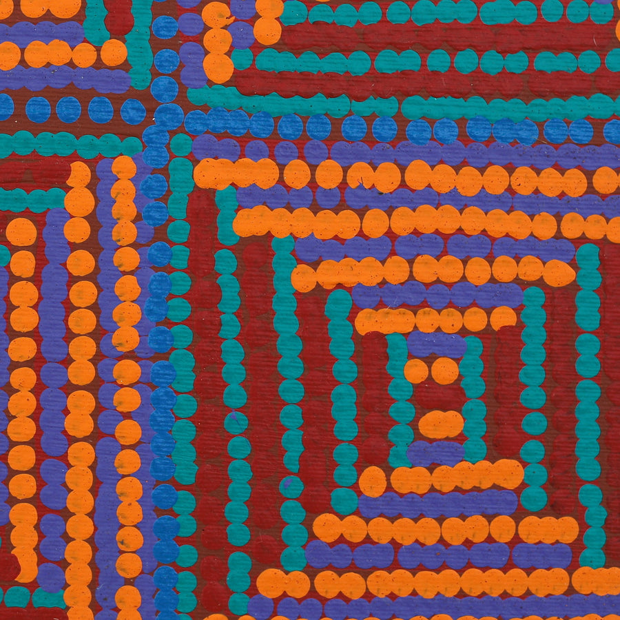 Aboriginal Artwork by Gloria Napangardi Gill, Lukarrara Jukurrpa, 30x30cm