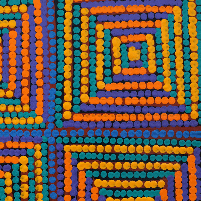 Aboriginal Artwork by Gloria Napangardi Gill, Lukarrara Jukurrpa, 30x30cm