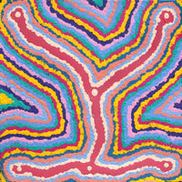 Aboriginal Artwork by Gregory Jupurrurla Gill, Lukarrara Jukurrpa, 30x30cm