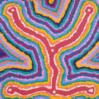 Aboriginal Artwork by Gregory Jupurrurla Gill, Lukarrara Jukurrpa, 30x30cm