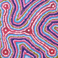 Aboriginal Artwork by Gregory Jupurrurla Gill, Lukarrara Jukurrpa, 30x30cm
