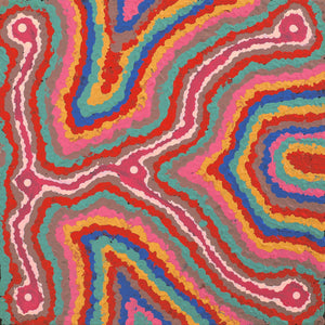 Aboriginal Artwork by Gregory Jupurrurla Gill, Lukarrara Jukurrpa, 30x30cm - ART ARK®